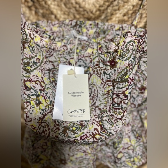 MANGO Women Patterned Cami With Ruffle, Multicolored, Size XL, NWT - Picture 4 of 12